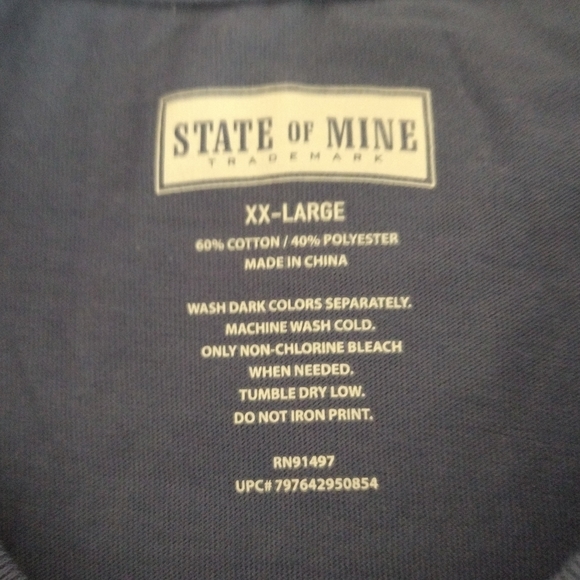 State of Mine Men's Graphic Short Sleeve Tee, XXL, Blue - Picture 2 of 2